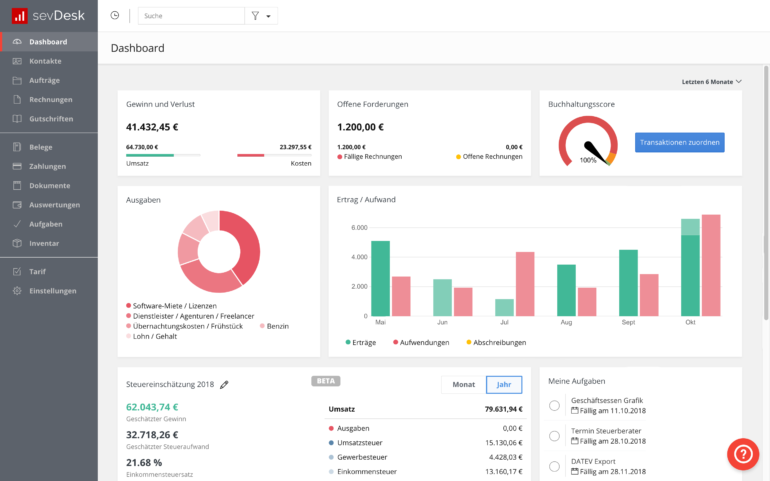 Buchhaltungssoftware Sevdesk
