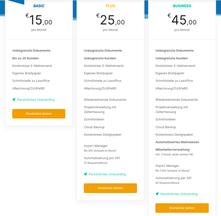 Easybill.de Testbericht – aktuelle Preise