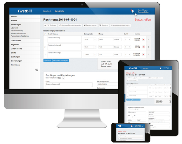 Firstbill.de Rechnungssoftware